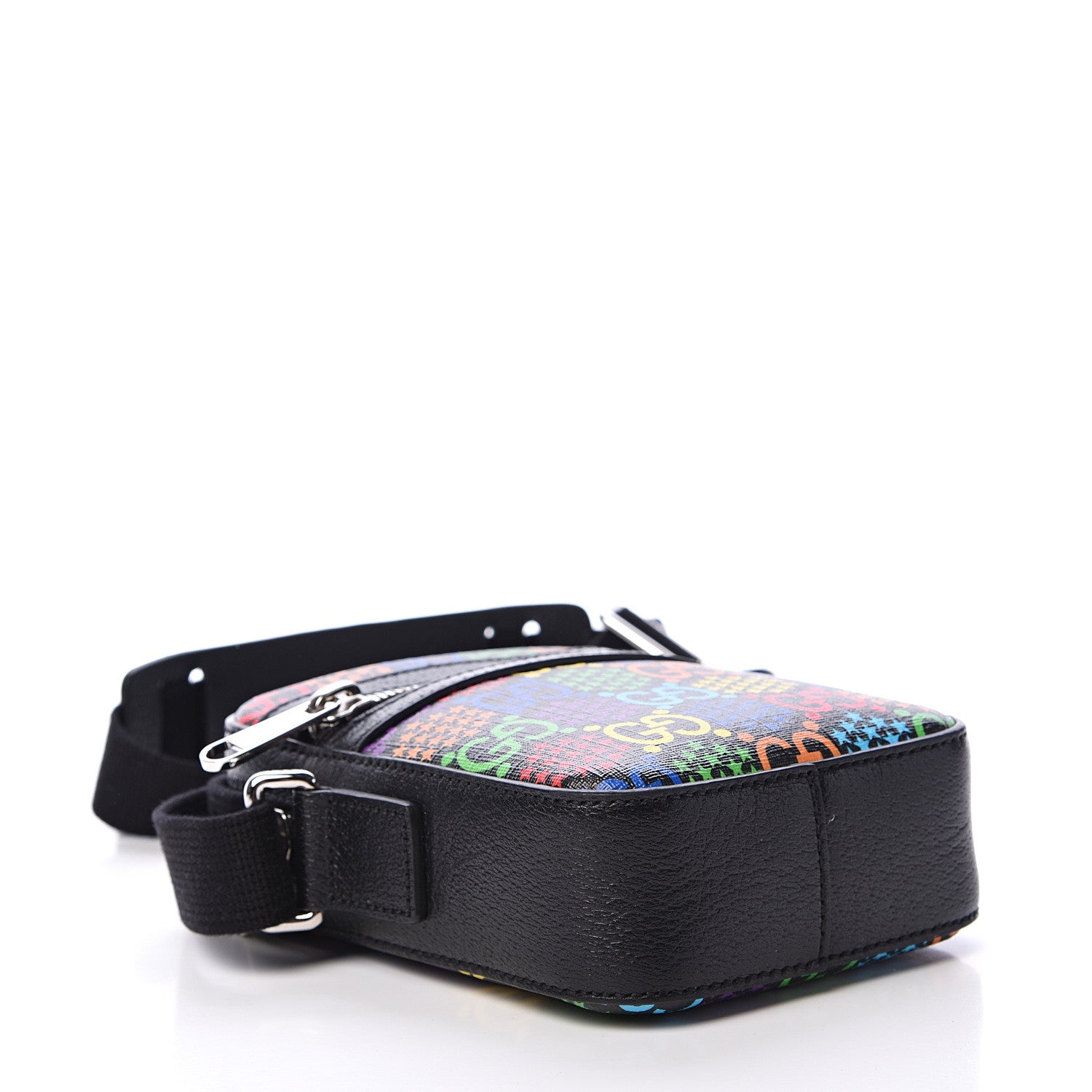 Gucci GG Supreme Monogram Psychedelic Messenger Bag Black 3 of 11