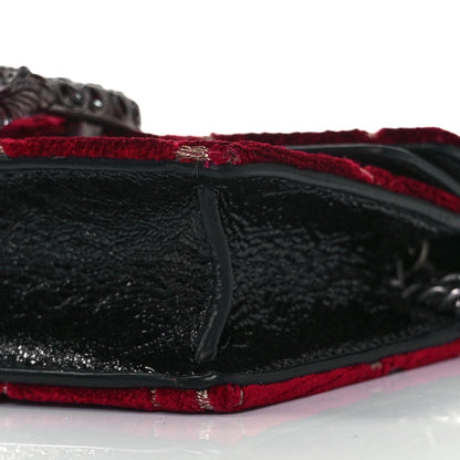 Gucci Velvet GG Monogram Super Mini Dionysus Shoulder Bag Red Cipria Black 8 of 8