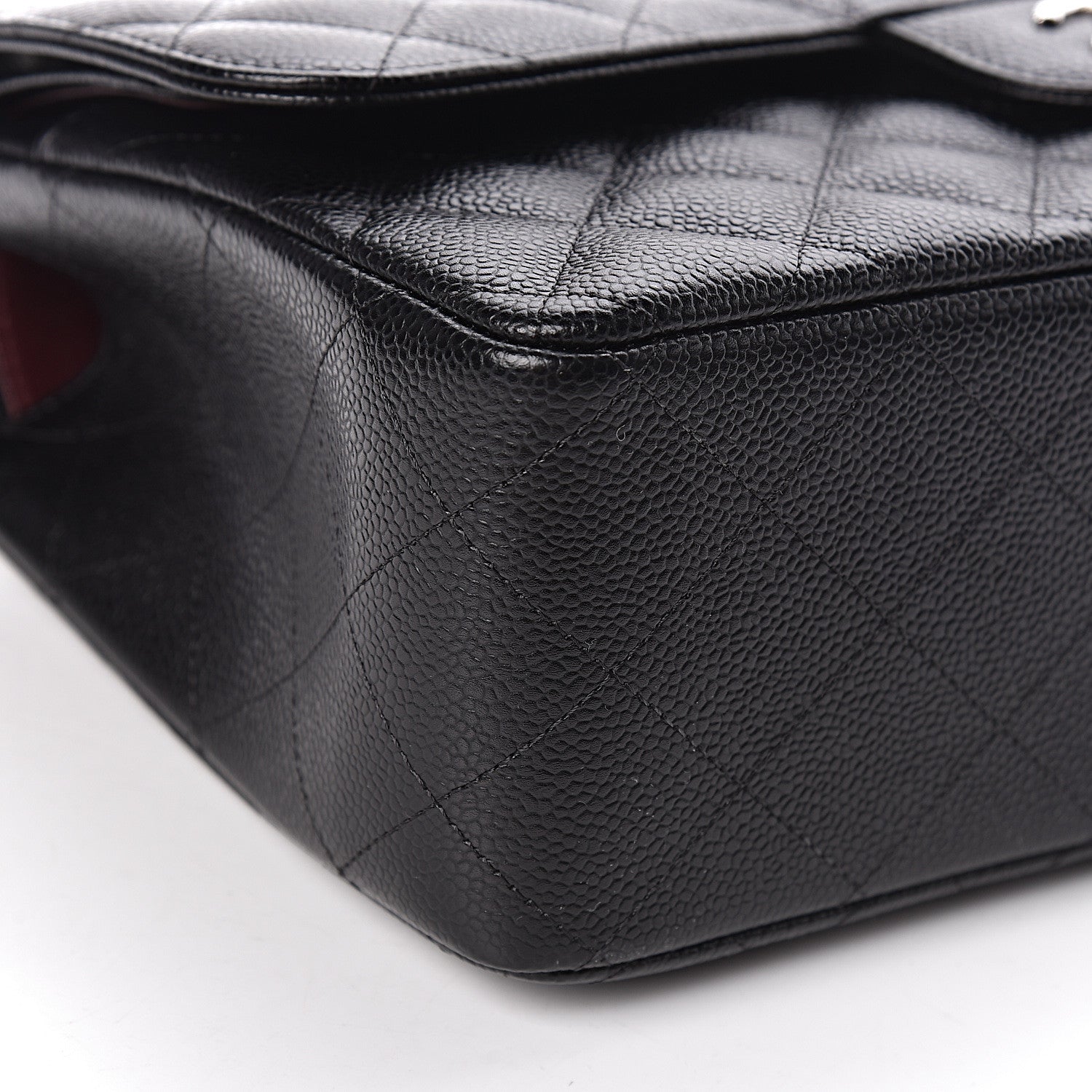 Chanel Caviar Quilted Jumbo Double Flap Black 8 of 10