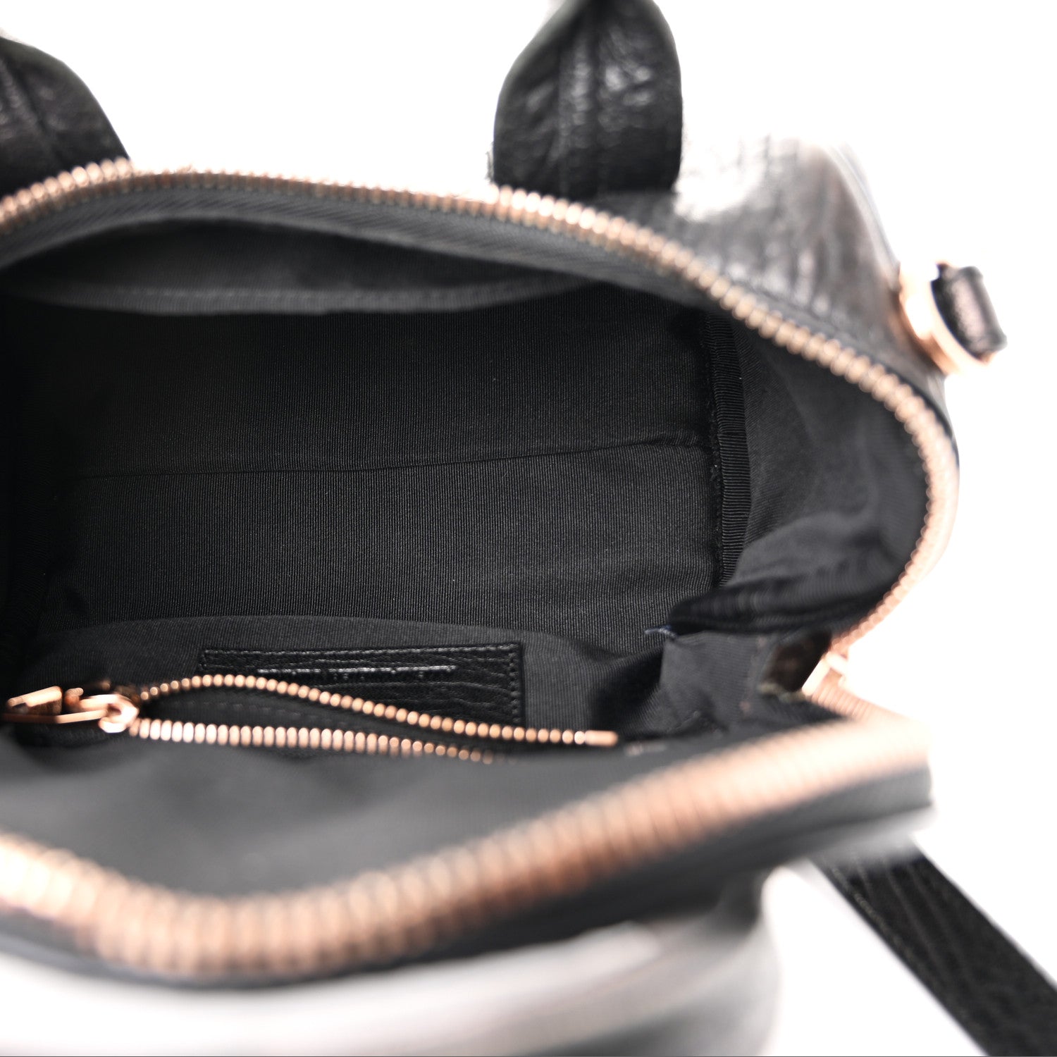 Alexander Wang Pebbled Lambskin Mini Rockie Black Rose Gold Hardware 5 of 10