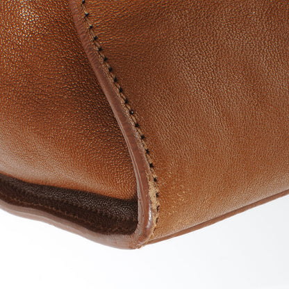 Saint Laurent Leather Mini Cabas Chyc Whiskey 8 of 9