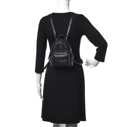 MCM Visetos Studded X-Mini Bebe Boo Backpack Black 2 of 11