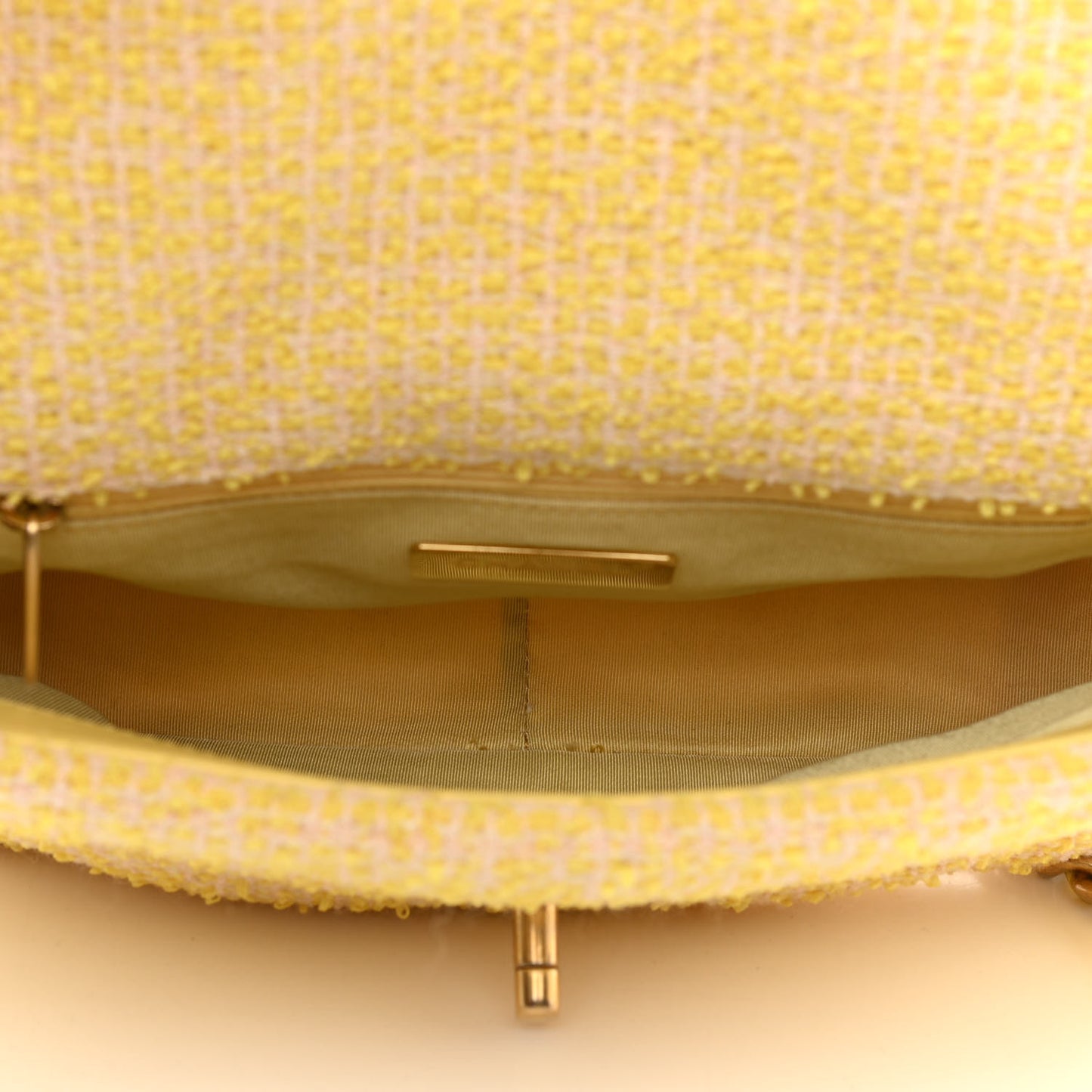 Tweed Quilted Medium Chanel 19 Flap Yellow Pink