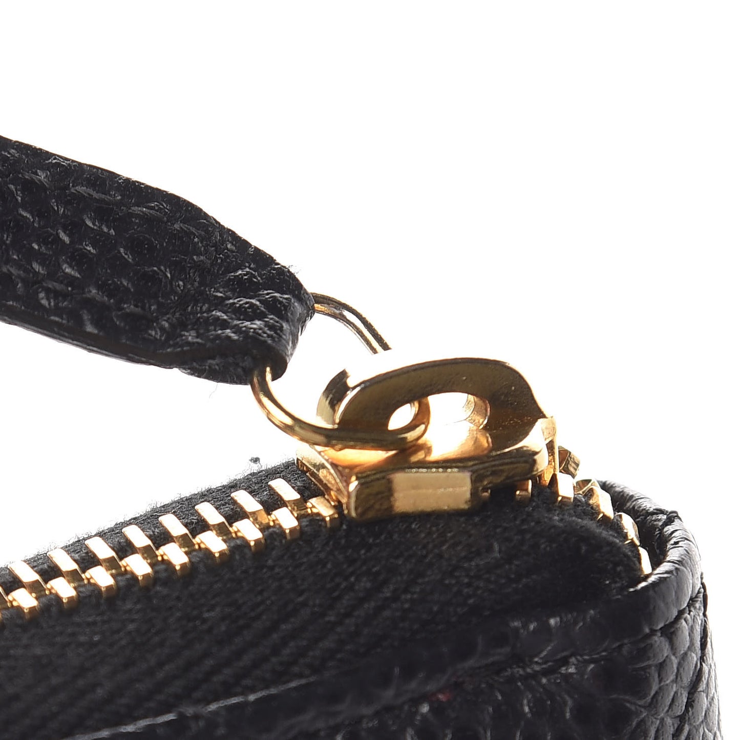 Caviar Quilted Large Gusset Zip Around Wallet Black