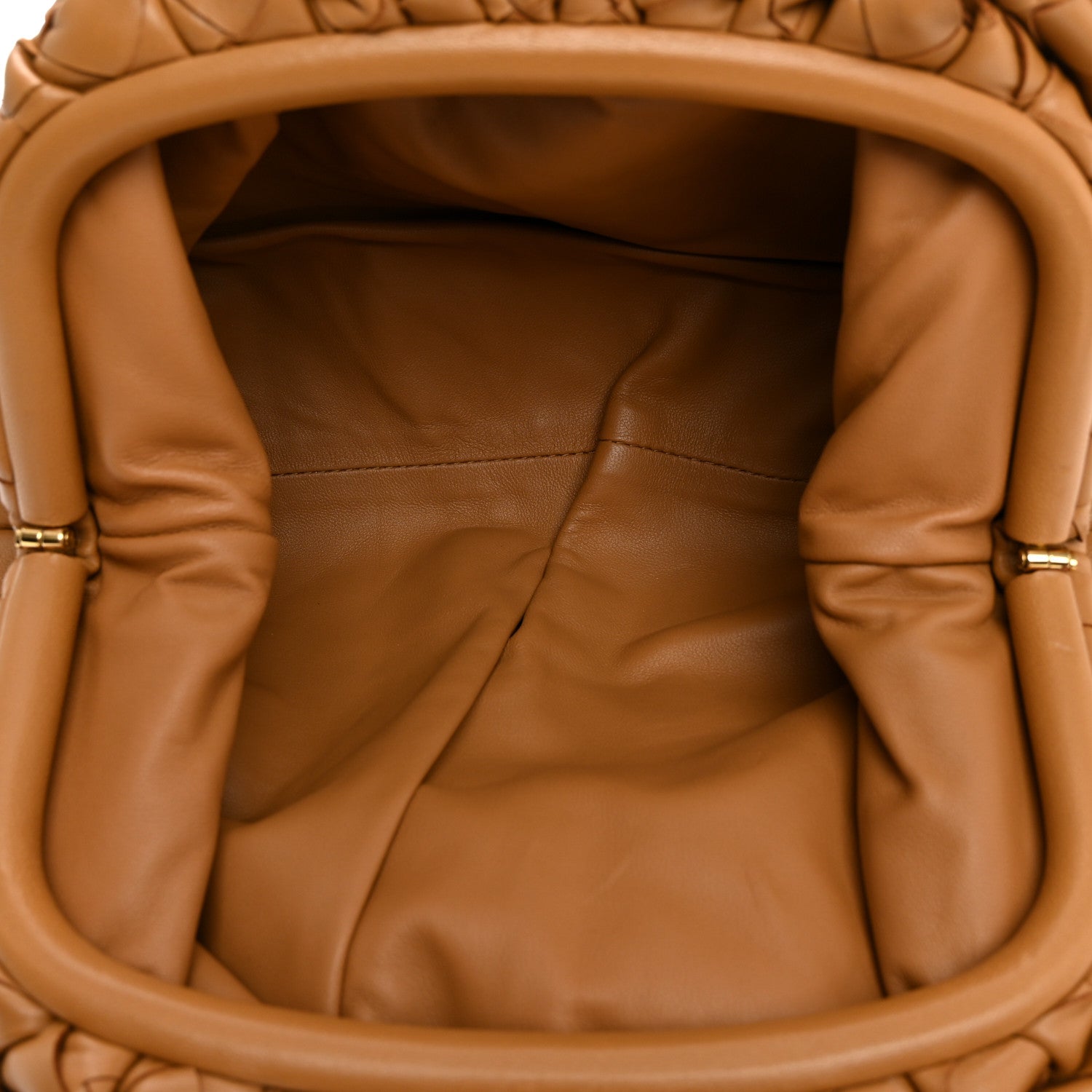 Bottega Veneta Nappa Intrecciato Teen Pouch Caramel 5 of 7