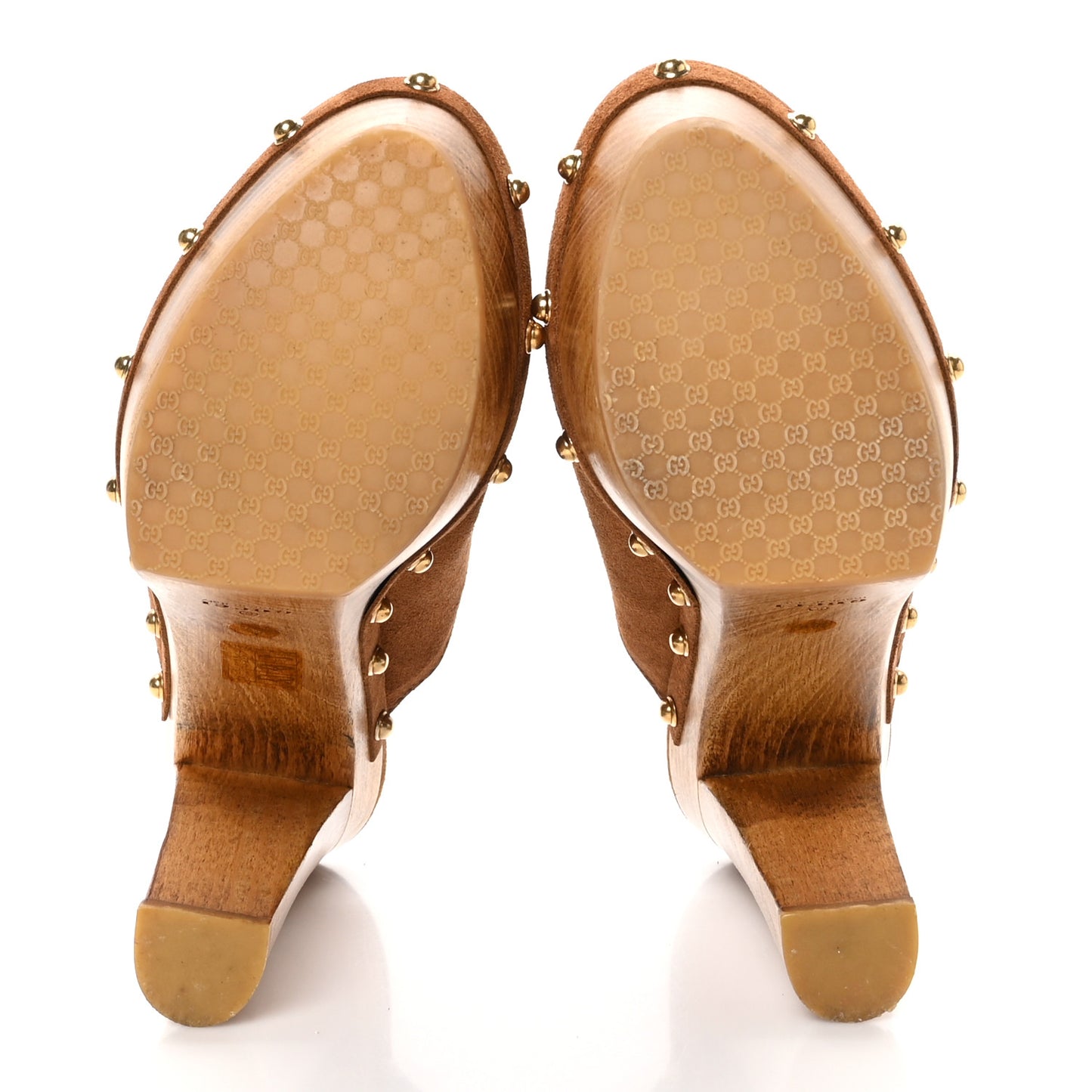 Suede Clog Platform Clog High Heel Slide Mules 38.5 Brown