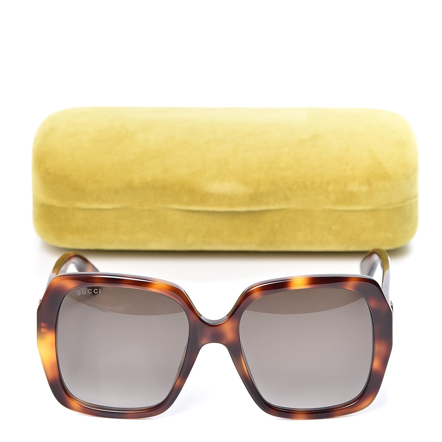 Gucci Acetate Square Frame GG0096S Sunglasses Tortoise 8 of 8