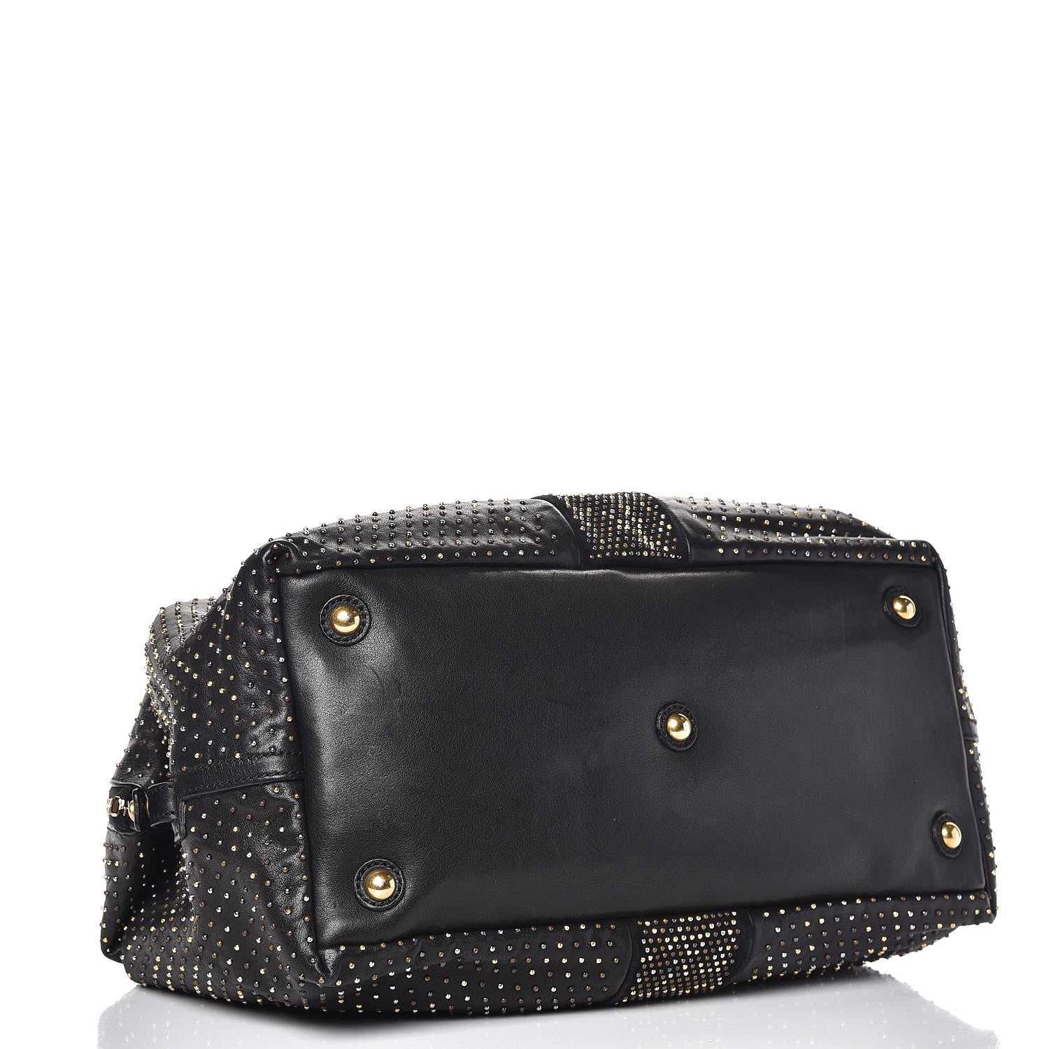 Saint Laurent Calfskin Studded Sac Y Rock Black 4 of 8