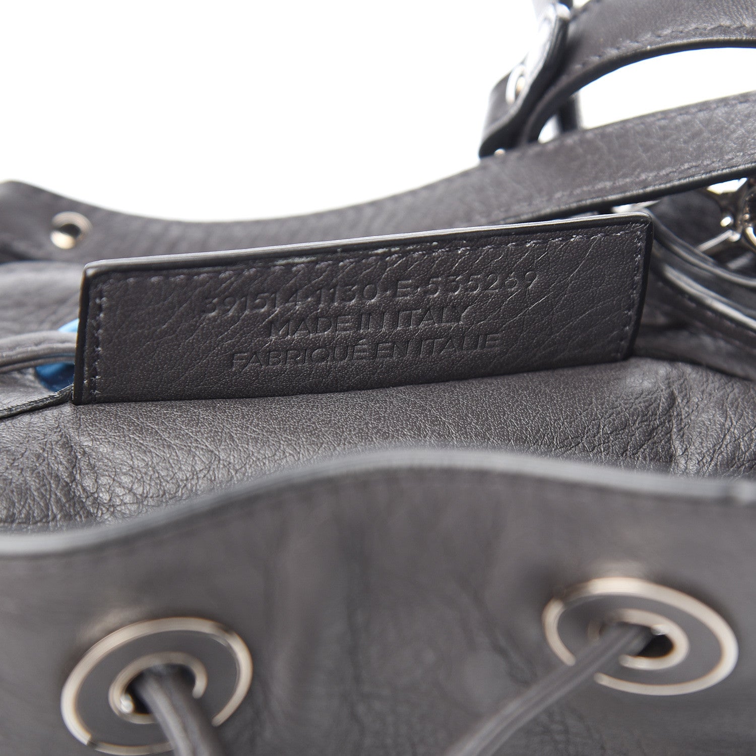 Balenciaga Veau Papier Plate Bucket XS Gris Fossile 8 of 8