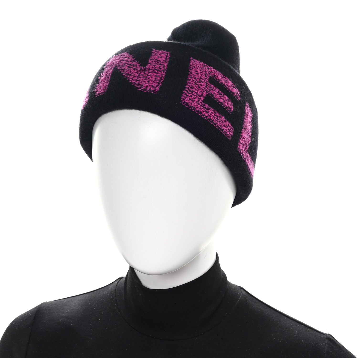 Chanel Cashmere Logo Beanie Hat Black Fuchsia 1818924 – FASHIONPHILE