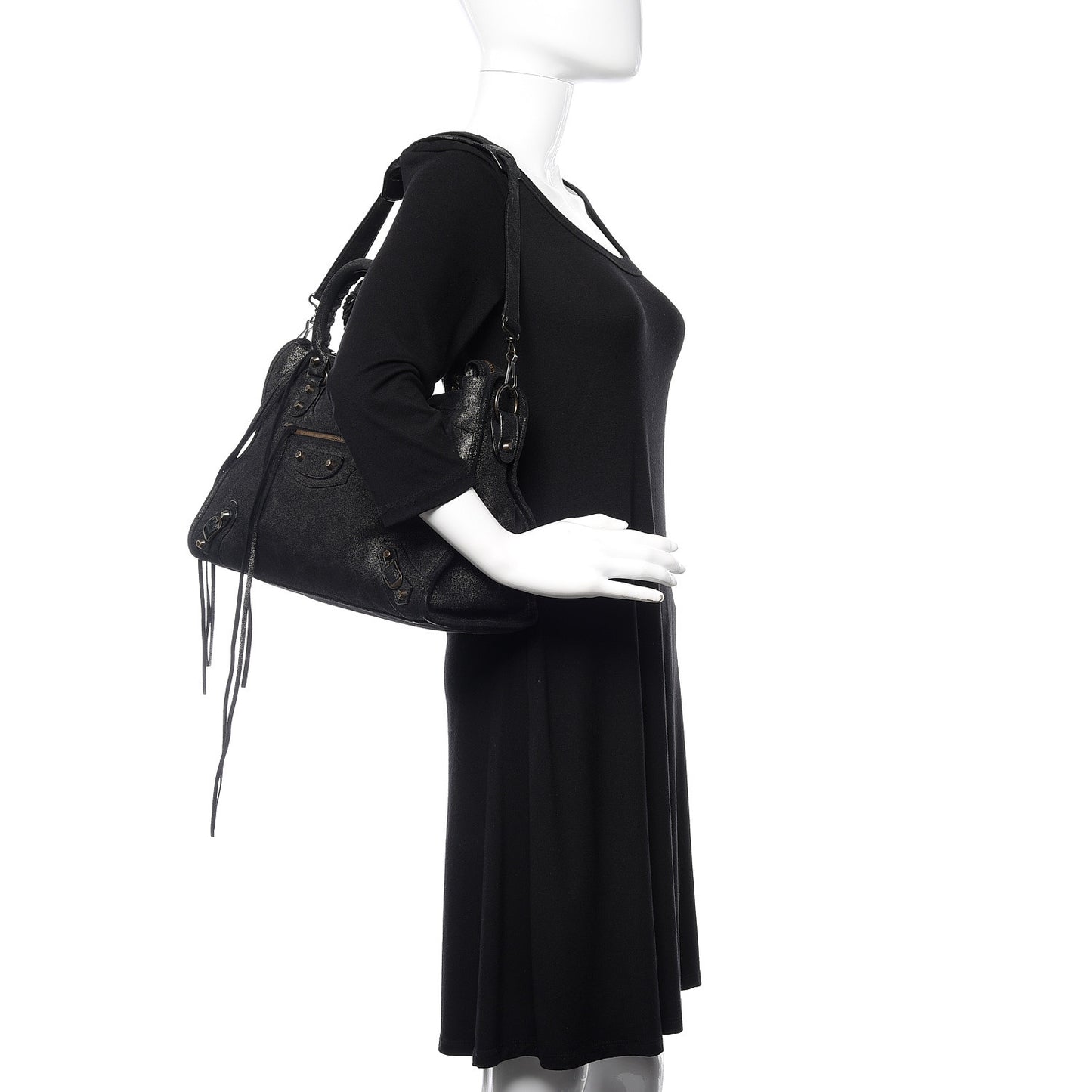 Metallic Craquele Classic Hardware City Black