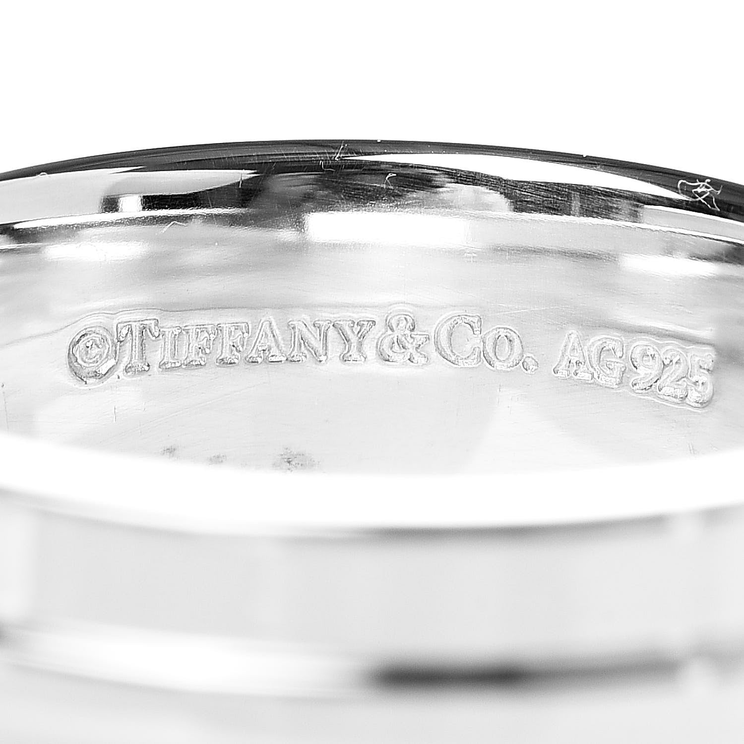 Tiffany Sterling Silver T Wide Ring 52 6 4 of 4