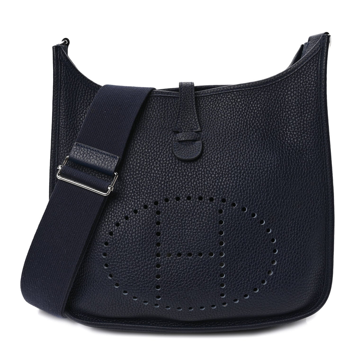 Hermes Taurillon Clemence Evelyne III PM Bleu Nuit 1 of 8