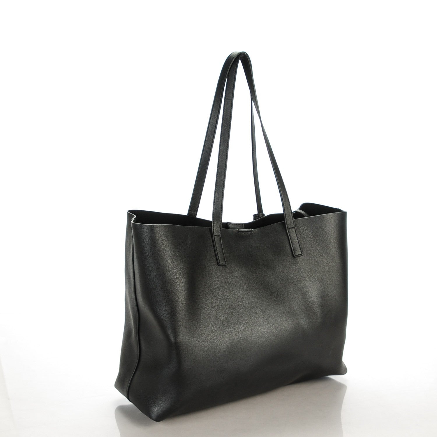 Saint Laurent Calfskin Large Shopping Tote Black 3 of 7