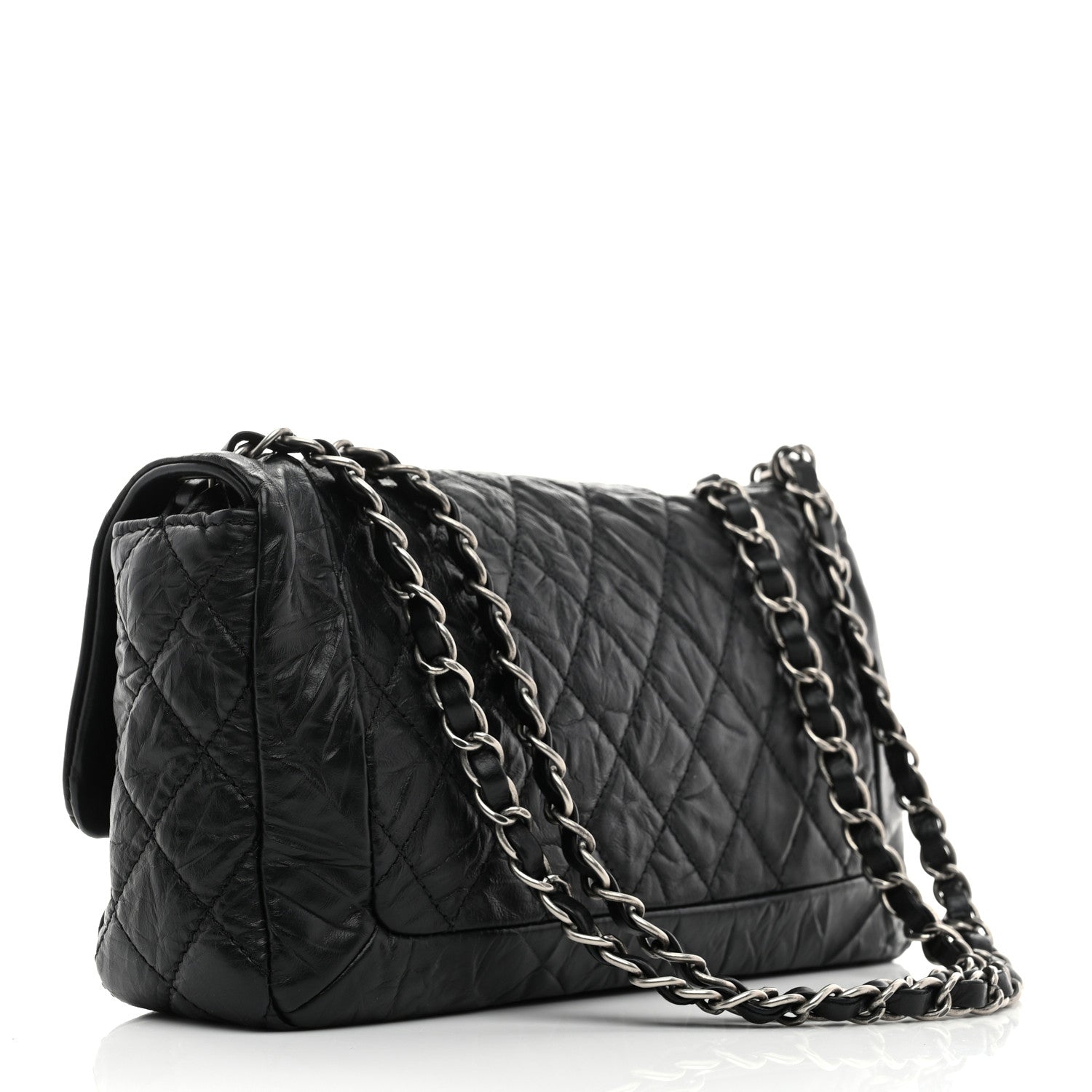 Chanel Aged Calfskin Coco Rider Flap Black 3 of 10