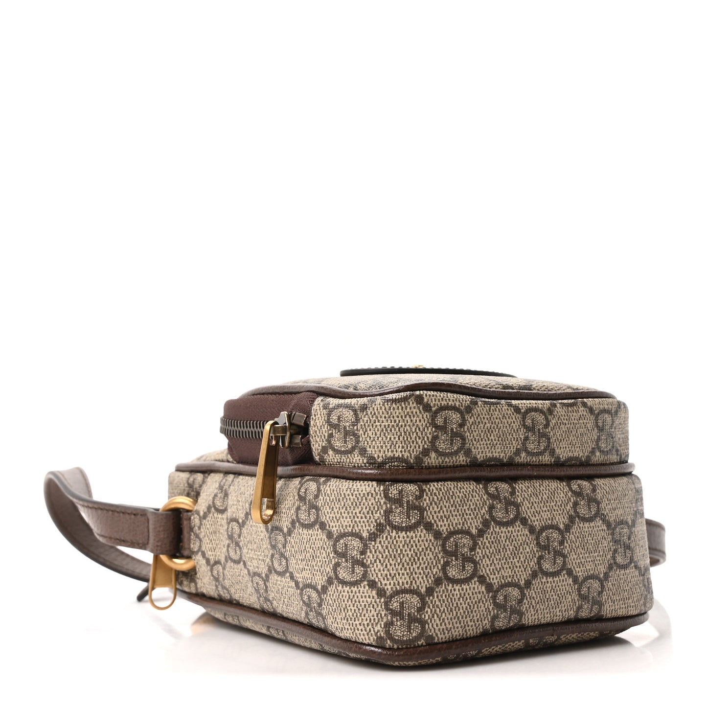 GG Supreme Monogram Mini Neo Vintage Double Zip Messenger Bag Beige New Acero Crop