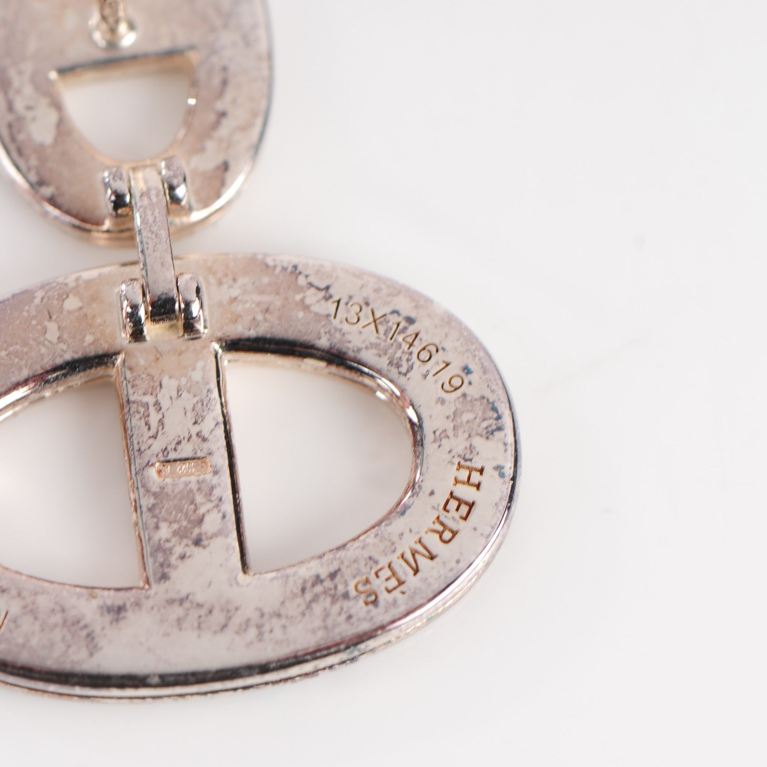 Hermes Sterling Silver Chaine D'Ancre 24 Earrings GM 4 of 6