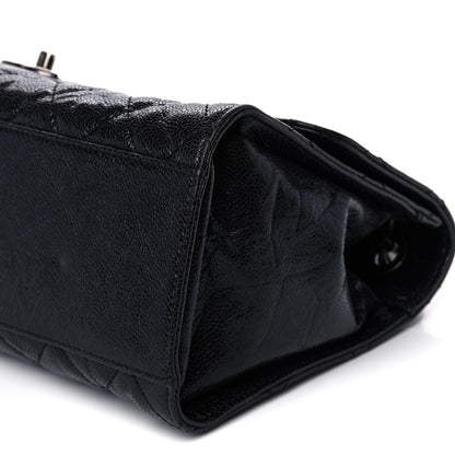 Chanel Crumpled Grained Calfskin Jumbo CC Crave Flap Black 11 of 13
