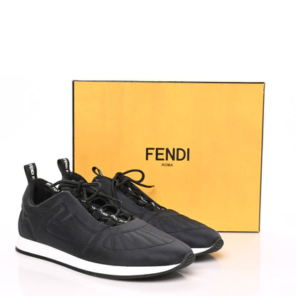 Fendi Nylon Womens FFreedom Sneakers Blue Scuro 41 Navy Blue White 9 of 9