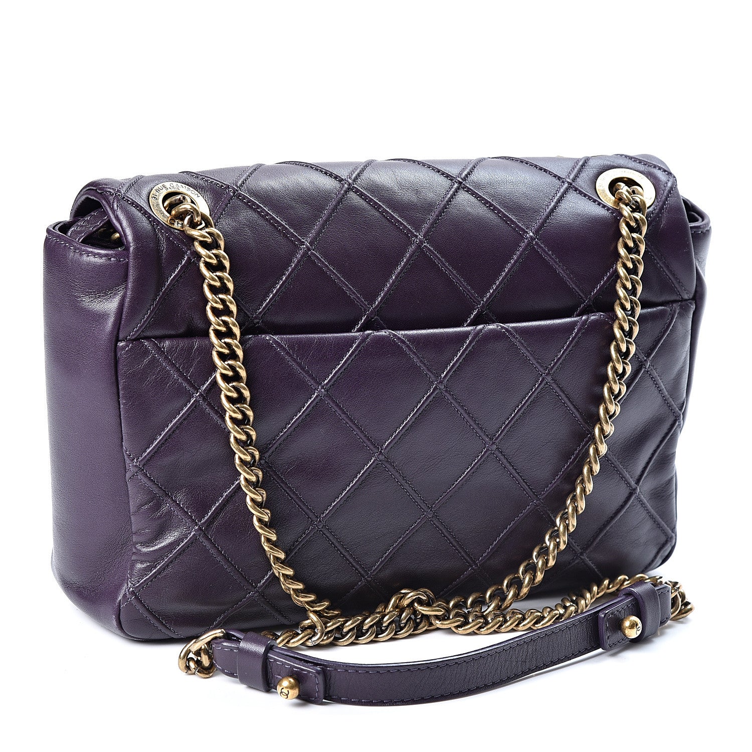 Chanel Calfskin Diamond Debossed Medium Cosmos Flap Purple 2 of 9