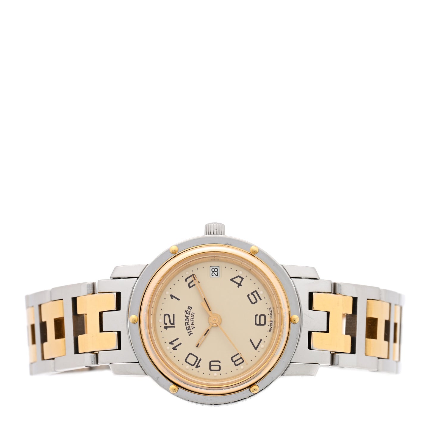Stainless Steel 24mm Clipper Quartz Watch Gold