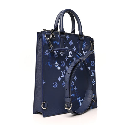 Louis Vuitton Monogram Ink Watercolor Sac Plat Zippé Blue 3 of 10