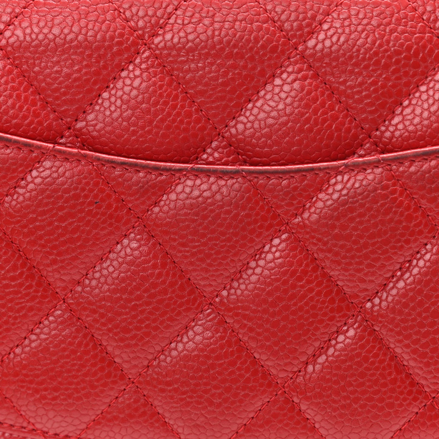 Caviar Quilted Wallet On Chain WOC Red