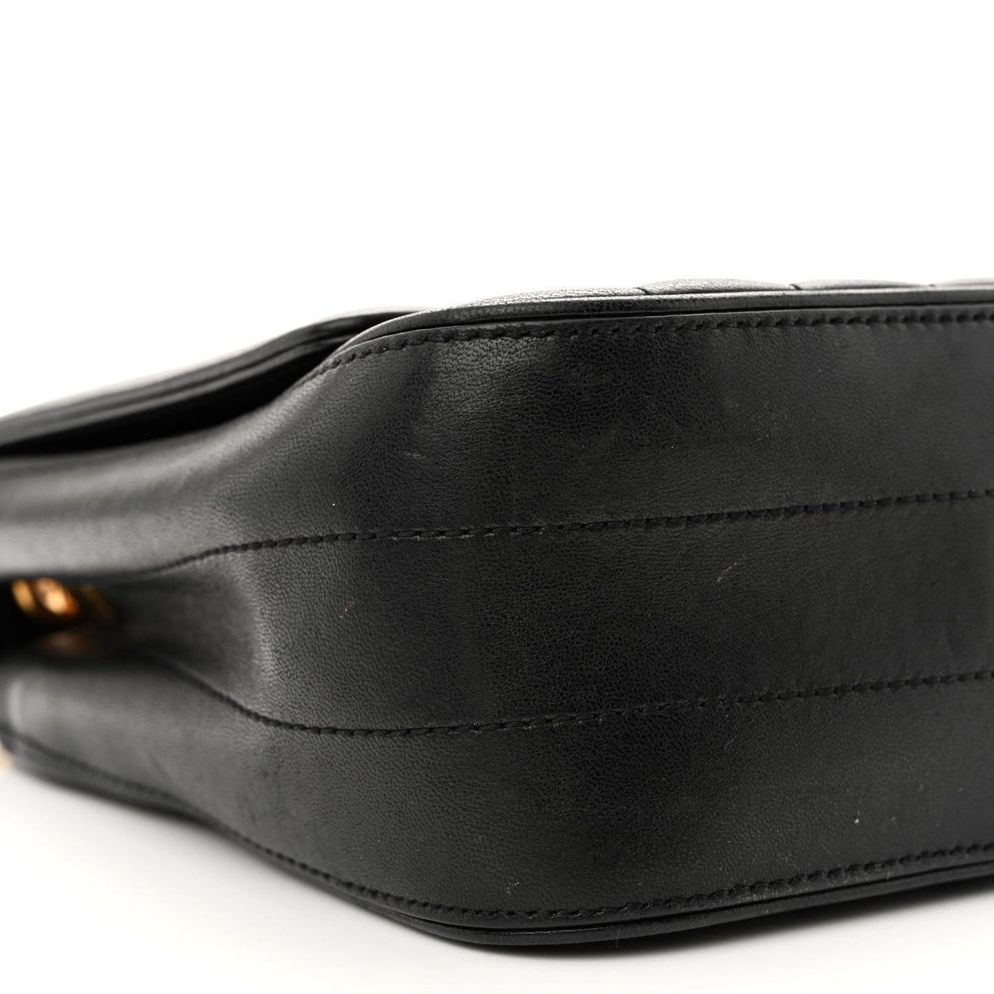 Lambskin Matelasse Monogram Medium Vicky Chain Bag Black