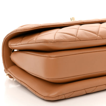 Chanel Lambskin Quilted Small Trendy CC Flap Dual Handle Bag Camel 9 of 12