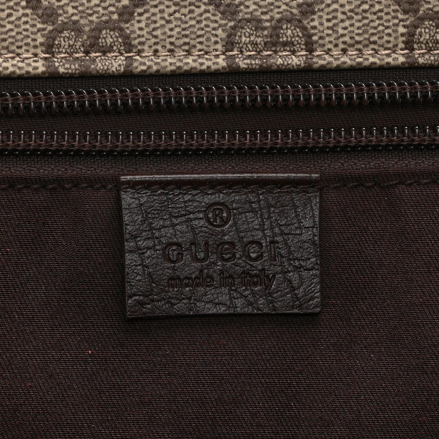 Gucci GG Plus Monogram Web Large Flap Messenger Bag Beige Dark Brown 6 of 10