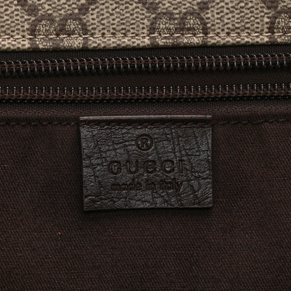 Gucci GG Plus Monogram Web Large Flap Messenger Bag Beige Dark Brown 6 of 10