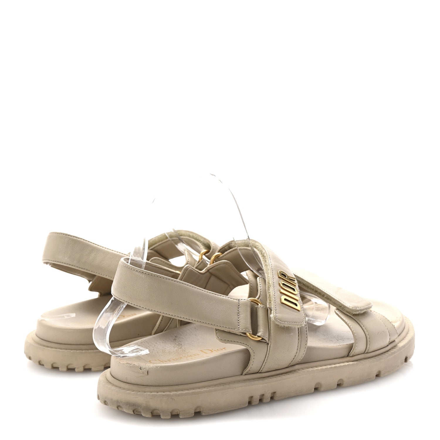 Christian Dior Lambskin Dioract 10mm Sandals 41 Off White 5 of 9