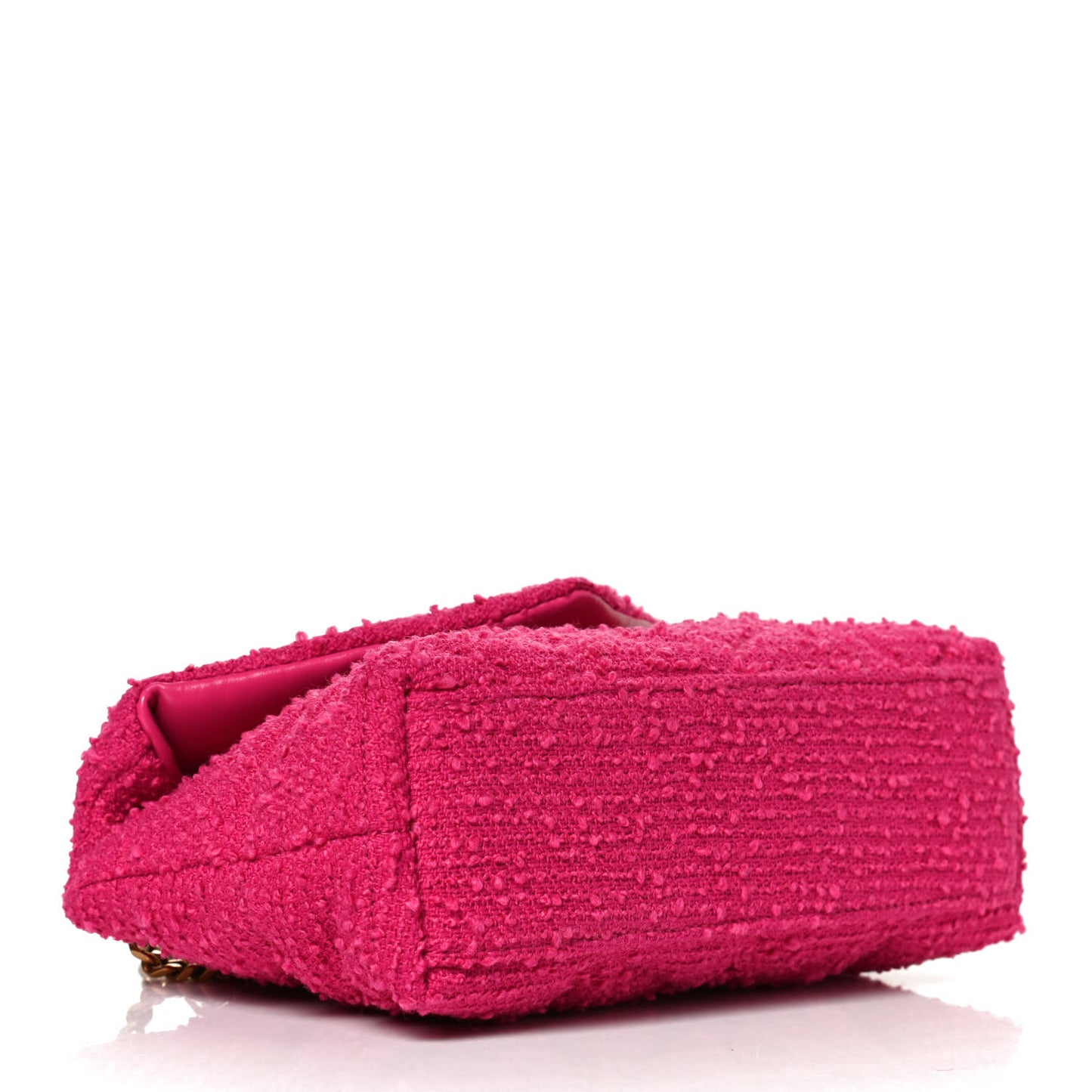 Boucle Tweed Quilted Toy Loulou Puffer Monogram Chain Satchel Magenta