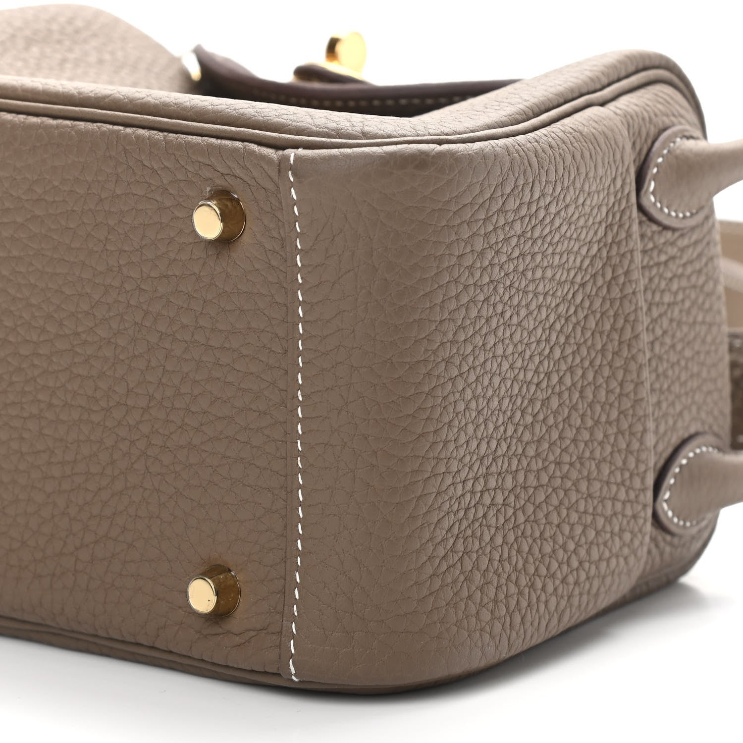 Hermes Taurillon Clemence Mini Lindy 20 Etoupe 10 of 11