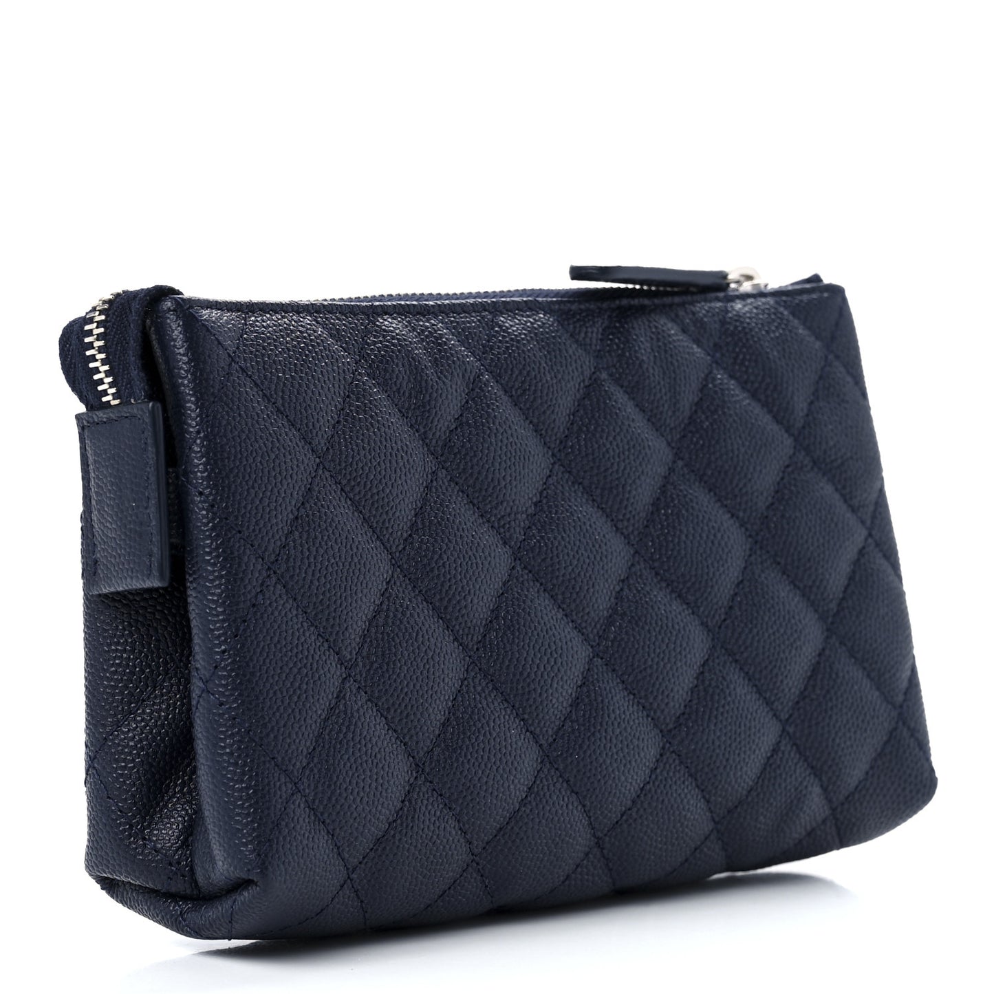 Caviar Quilted Small Pouch Navy