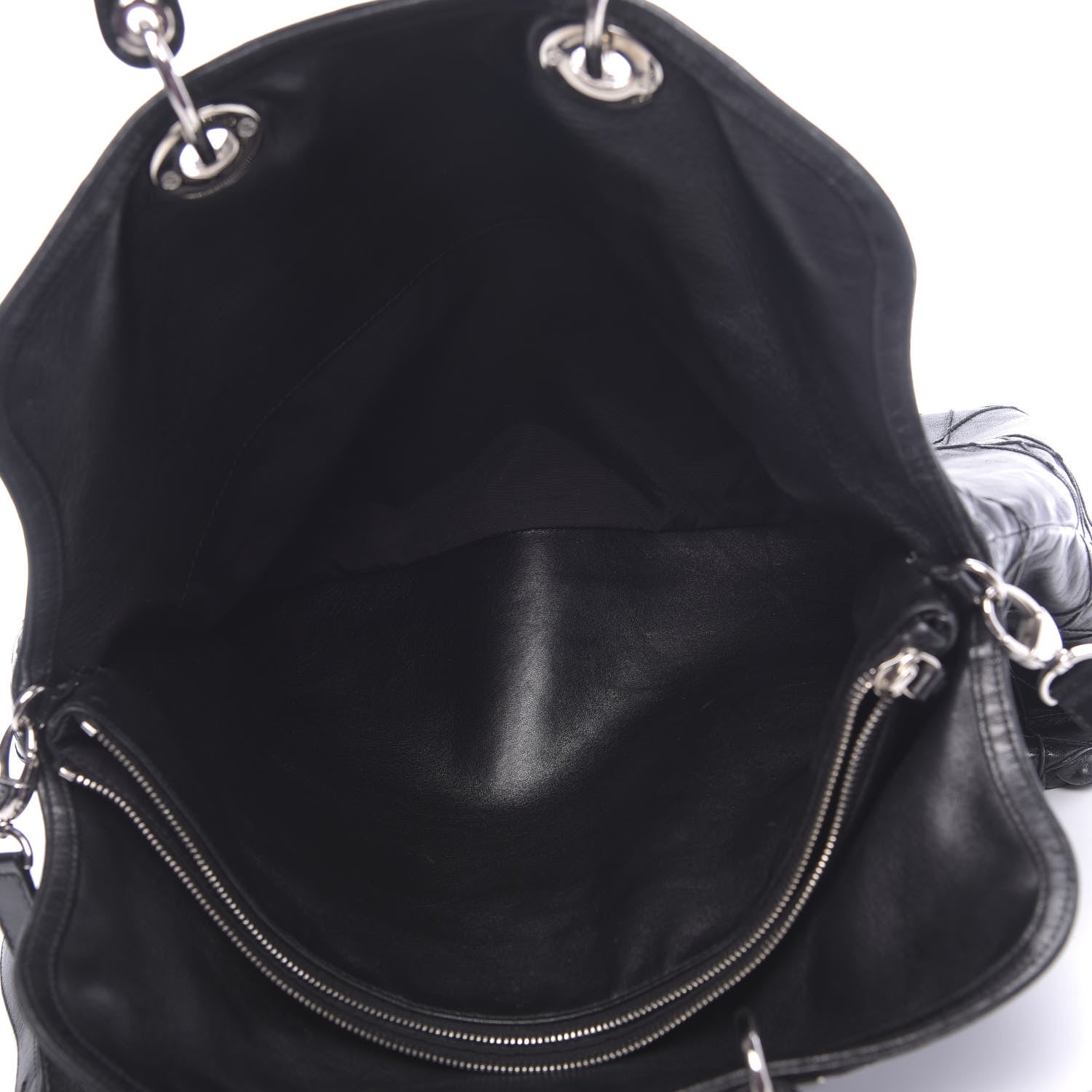 Christian Dior Lambskin Cannage Large Granville Tote Black 5 of 14