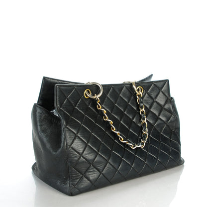 Chanel Lambskin Quilted Grand Shopping Tote GST Black 3 of 8