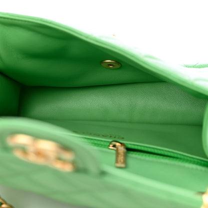 Chanel Caviar Quilted Medium Sweet Classic Flap Green 5 of 11