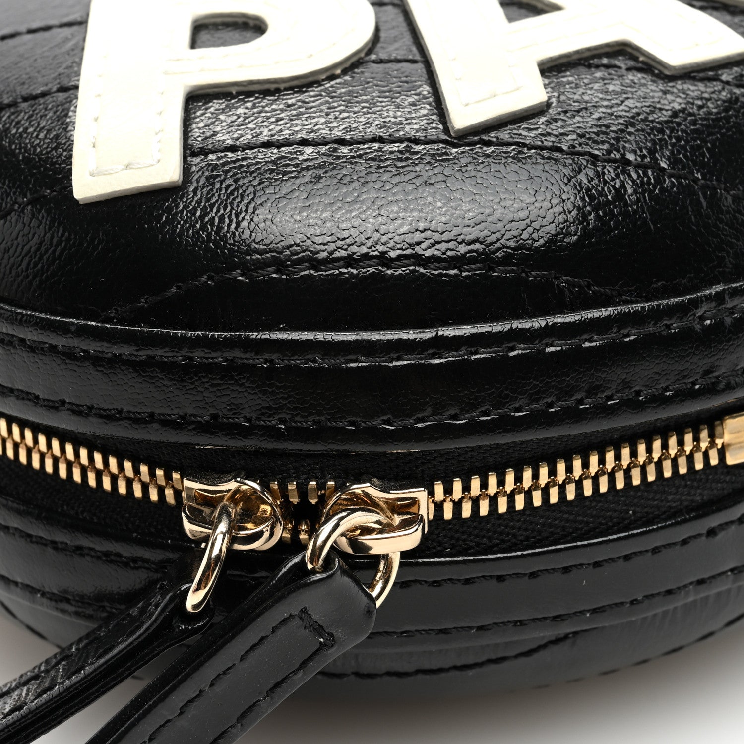 Chanel Lambskin Embroidered Chevron Quilted La Pausa Tassel Clutch Black 9 of 10
