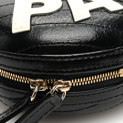 Chanel Lambskin Embroidered Chevron Quilted La Pausa Tassel Clutch Black 9 of 10