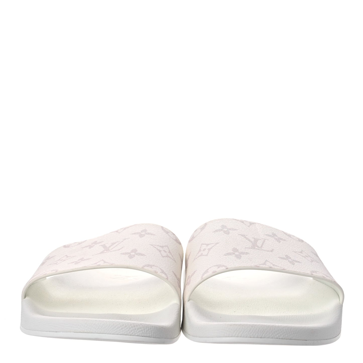 Rubber Monogram Mens Waterfront Mules 11 White