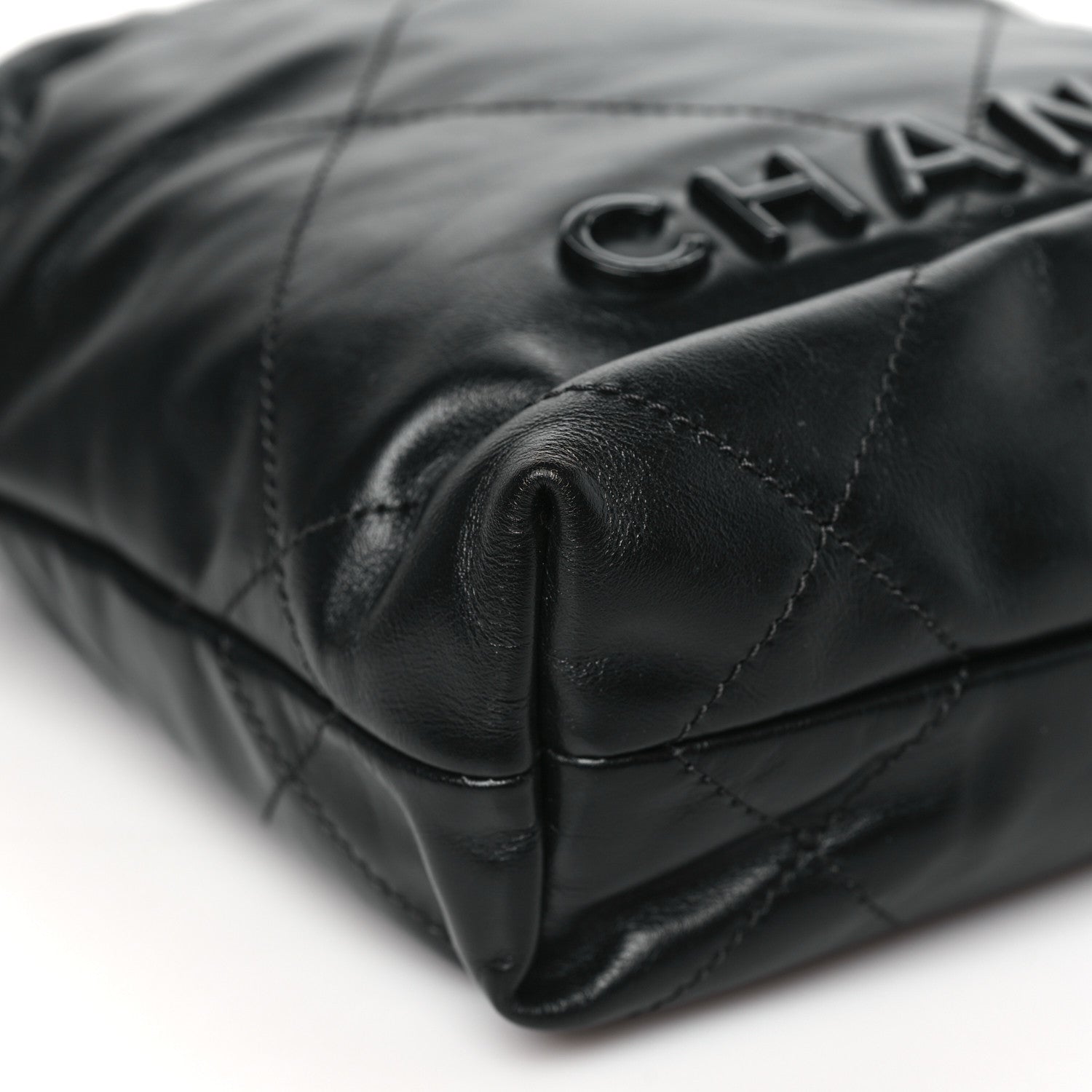 Chanel Shiny Calfskin Quilted Mini Chanel 22 So Black 9 of 11