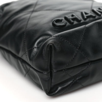 Chanel Shiny Calfskin Quilted Mini Chanel 22 So Black 9 of 11