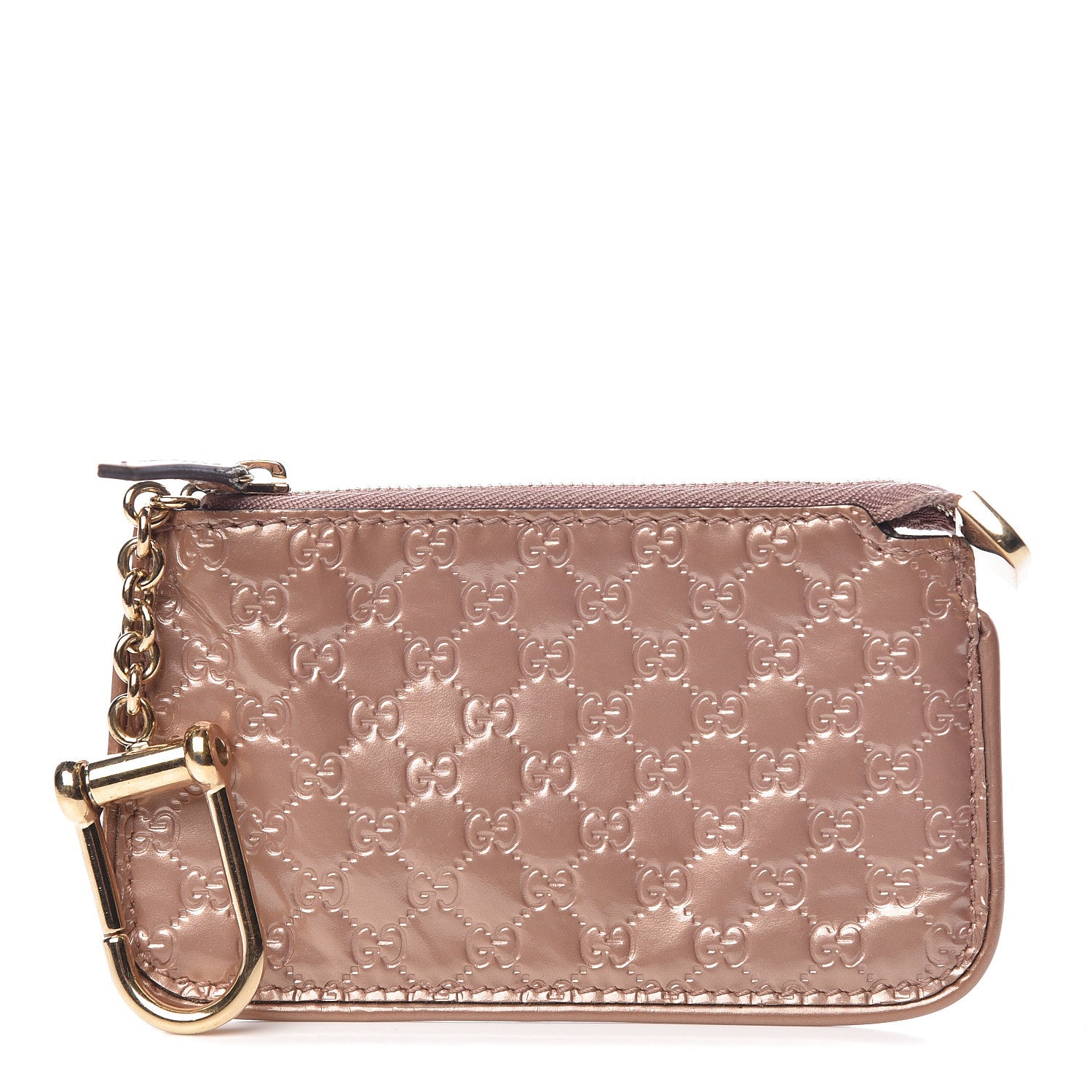 Gucci Shine Guccissima Key Case Dark Cipria 1 of 7