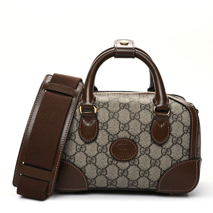 Gucci GG Supreme Monogram Interlocking G Small Duffle Beige Ebony 1 of 7