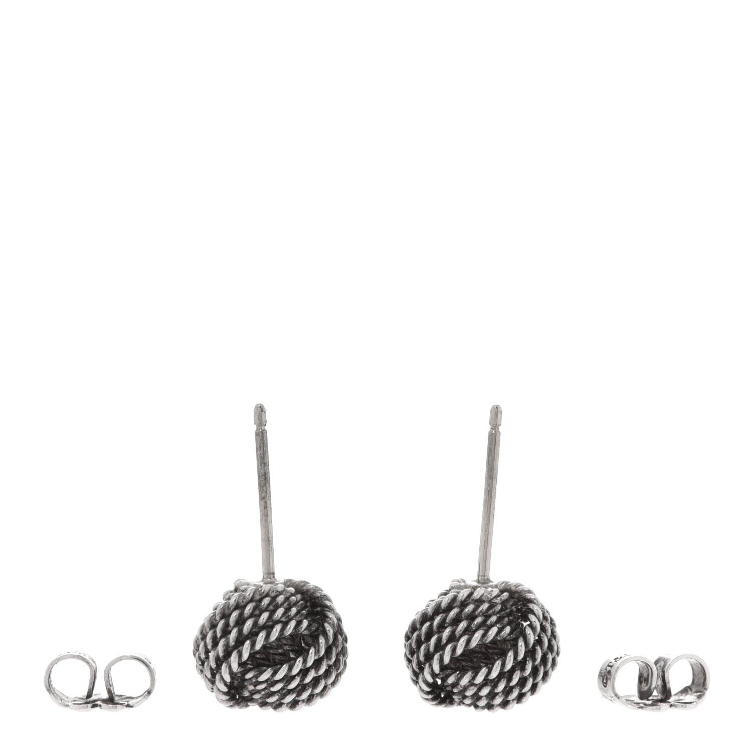 Tiffany Sterling Silver Twist Knot Earrings 3 of 7