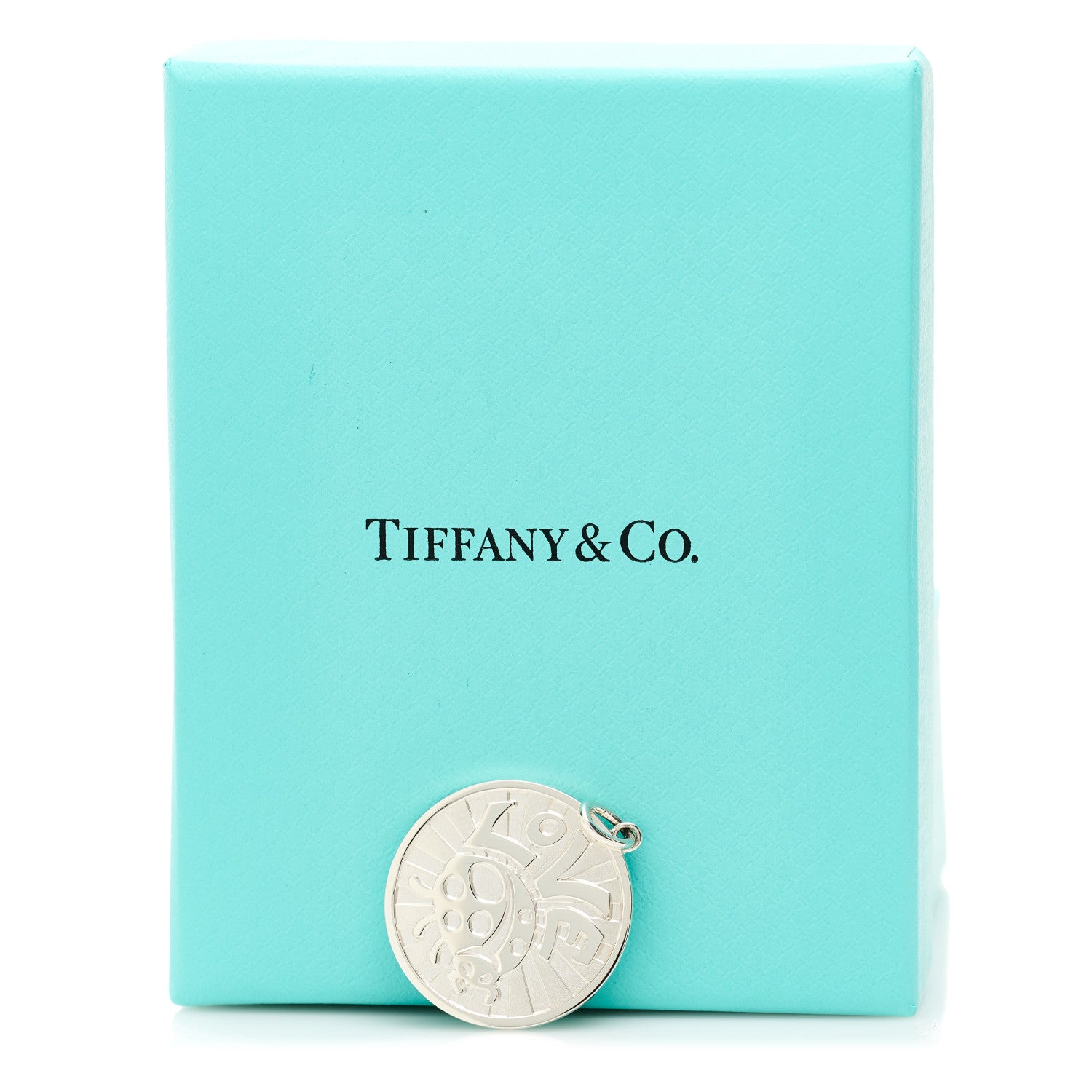 Tiffany Sterling Silver Love Bugs Round Tag Charm 4 of 4