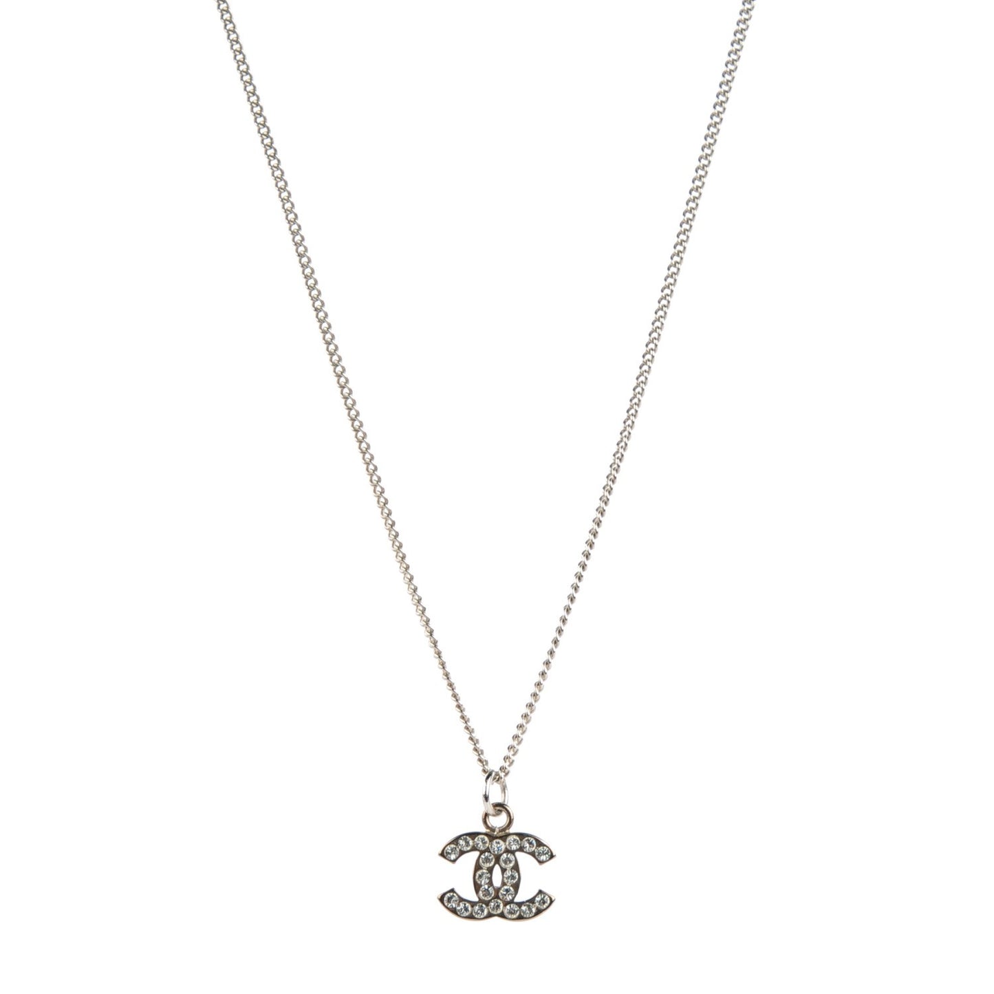 Crystal Timeless CC Necklace Silver