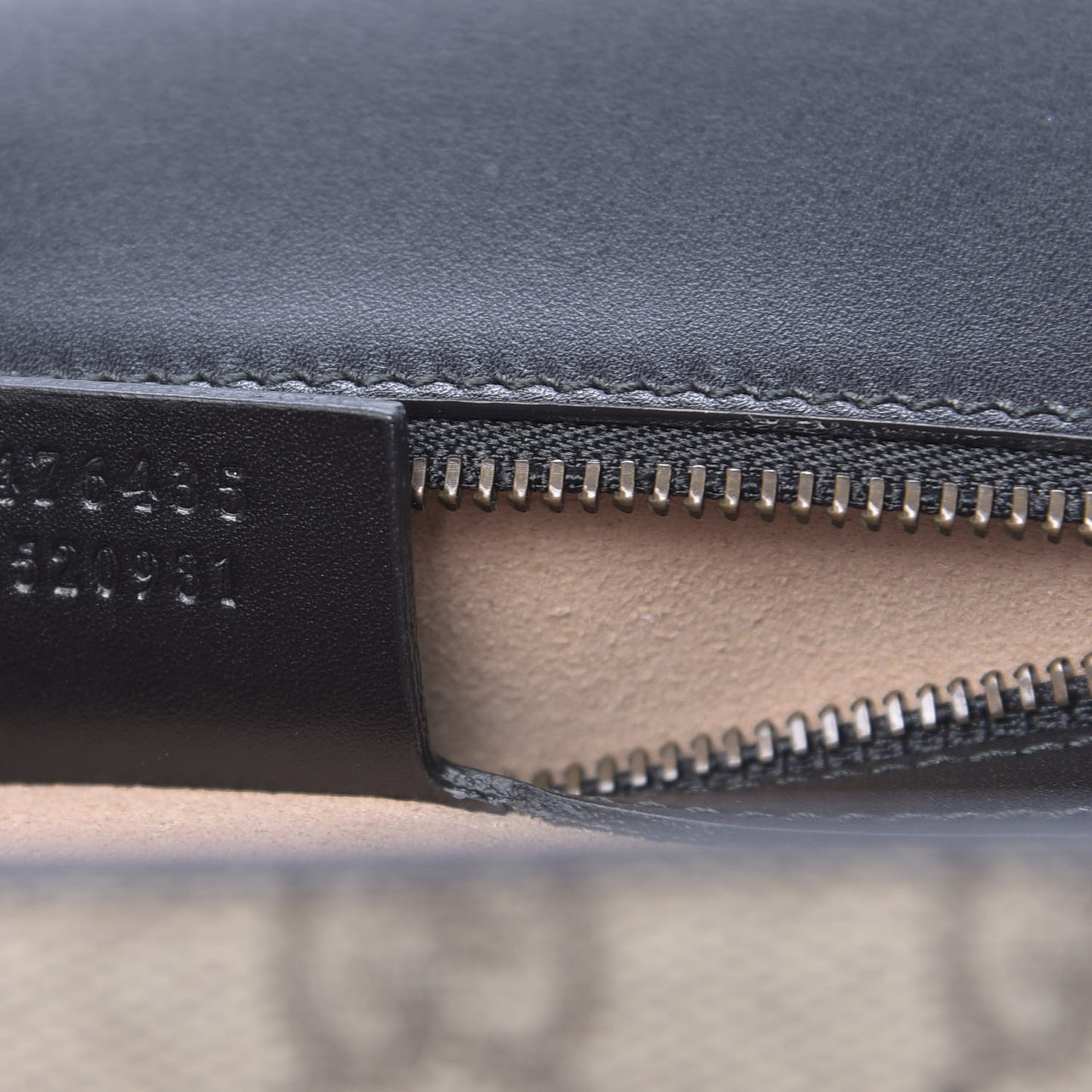 Nappa GG Supreme Monogram Medium Osiride Top Handle Bag Black Oro Vecchio Beige Ebony