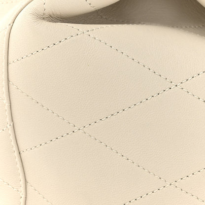 Saint Laurent Lambskin Quilted Le Maillon Bucket Bag Crema Soft 8 of 17